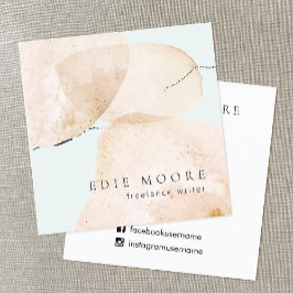 水彩抽象芸術絵を描アート スクエア名刺