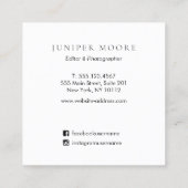 水彩抽象芸術絵を描アート スクエア名刺 (裏面)