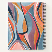 水彩抽象芸術絵を描ズドードルスケッチブック ノートブック (裏面)