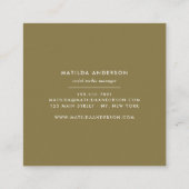 水彩抽象芸術絵を描モダン スクエア名刺 (裏面)