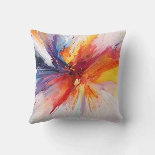 水彩抽象芸術絵を描解説 クッション (裏面)