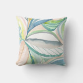 水彩抽象芸術絵画の植物芸術 クッション (正面)
