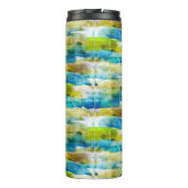 水彩抽象芸術緑、青 タンブラー (裏面)