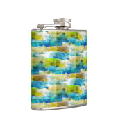 水彩抽象芸術緑、青 フラスク (右)