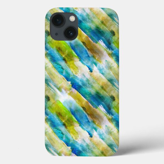 水彩抽象芸術緑、青 Case-Mate iPhoneケース (裏面)