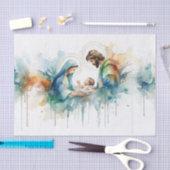 水彩抽象芸術聖家族 薄葉紙 (クラフト)