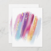 水彩抽象芸術背景1 ノートカード (正面/裏面)