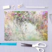 水彩抽象芸術花が池の近く 薄葉紙 (クラフト)