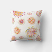 水彩抽象芸術花模様 クッション (裏面)