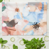 水彩抽象芸術花1 キッチンタオル (折り畳み)