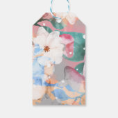 水彩抽象芸術花1 ギフトタグ (裏面)