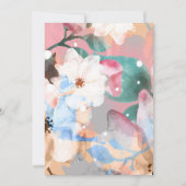 水彩抽象芸術花1 サンキューカード (正面)