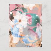 水彩抽象芸術花1 シーズンポストカード (正面)