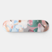 水彩抽象芸術花1 スケートボード (横)