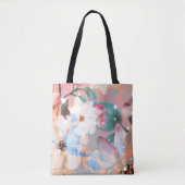 水彩抽象芸術花1 トートバッグ (正面)