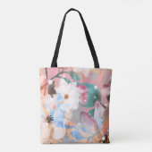 水彩抽象芸術花1 トートバッグ (裏面)