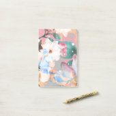 水彩抽象芸術花1 ポストイット (デスク上)