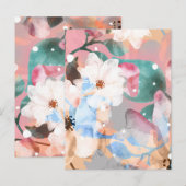 水彩抽象芸術花1 ポストカード (正面/裏面)