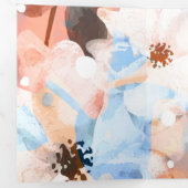 水彩抽象芸術花1 三つ折りクリスマスカード (内部最初)