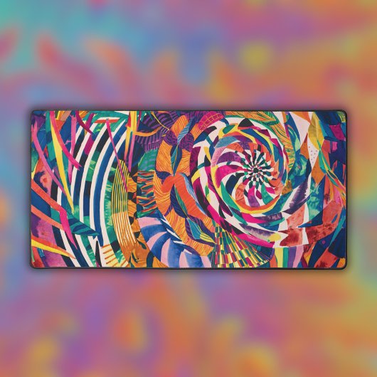 水彩抽象芸術複雑なパターン デスクマット