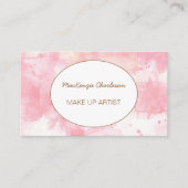 水彩抽象芸術赤面ピンクモダン 名刺 (正面)