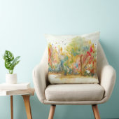水彩抽象芸術造園芸術木林 クッション (椅子)