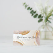 水彩抽象芸術金ゴールドグリッター真珠光沢 コーリングカード (スタンド正面)