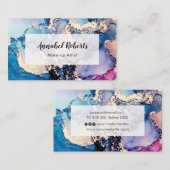 水彩抽象芸術金ゴールド名刺 名刺 (正面/裏面)