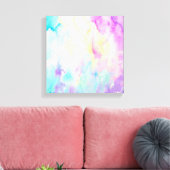 水彩抽象芸術風景青紫色のキャンバス キャンバスプリント (インサイチュ (リビング))