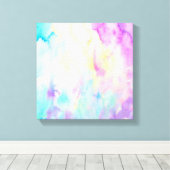 水彩抽象芸術風景青紫色のキャンバス キャンバスプリント (インサイチュ (ウッドフロア))