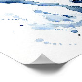 水彩抽象芸術馬ギャロピン絵画グの ポスター (角)