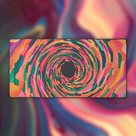 水彩抽象芸術鮮やかヒューズ デスクマット