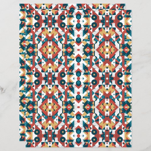 水彩抽象芸術17スクラップブック紙 (正面/裏面)