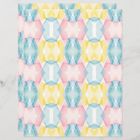 水彩抽象芸術28スクラップブック紙 (正面/裏面)