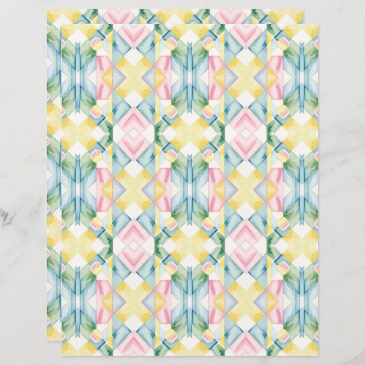 水彩抽象芸術29スクラップブック紙 (正面/裏面)