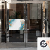 水彩抽象芸術 ウィンドウサイン (オフィスドア)