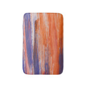 水彩抽象芸術：オレンジブルーブレンド バスマット (正面縦)