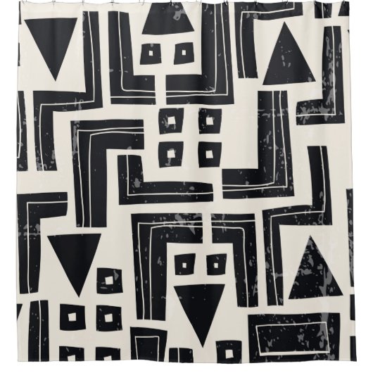 水彩抽象芸術 シャワーカーテン (正面)