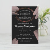 水彩抽象芸術 |ジオメトリック結婚円 招待状 (スタンド正面)