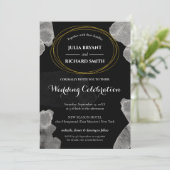 水彩抽象芸術 |ジオメトリック結婚円 招待状 (スタンド正面)