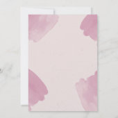 水彩抽象芸術 |ジオメトリック結婚円 招待状 (裏面)