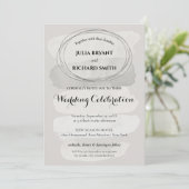 水彩抽象芸術 |ジオメトリック結婚円 招待状 (スタンド正面)