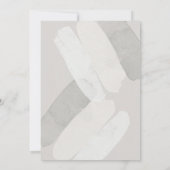 水彩抽象芸術 |ジオメトリック結婚円 招待状 (裏面)