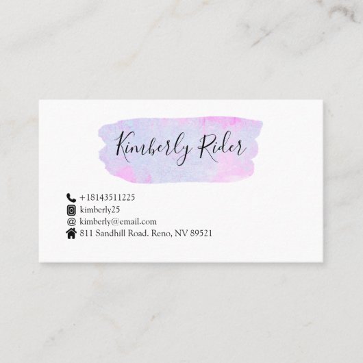 水彩抽象芸術 名刺 (正面)