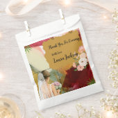 水彩抽象风格的婚前小聚邀请函 フェイバーバッグ (クリップ留めされた状態)