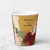 水彩抽象风格的婚前小聚邀请函 紙コップ (正面)