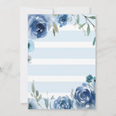 水彩招待状付きボーイベビーシャワー花模様 招待状 (裏面)