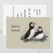 水彩招待状 かわいいホオジロ 招待状 (正面/裏面)