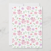 水彩招待状 花柄 フラワー ナチュラル 招待状 (裏面)