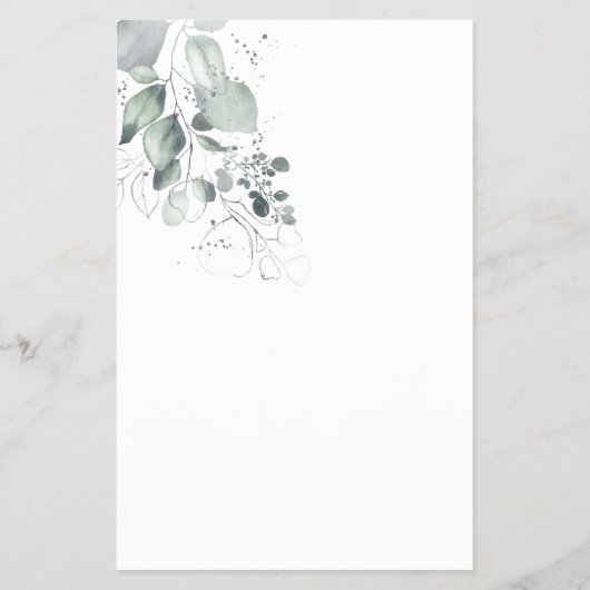 水彩推測ドレスブライダルシャワーゲームカード チラシ (裏面)